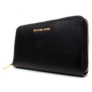 Michael Kors Brieftasche Jet Set Schwarz
