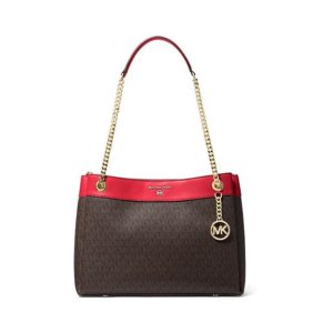 Michael-Kors-Susan-Logo Braun-Rot
